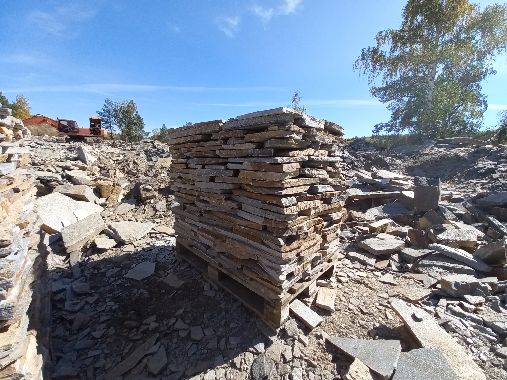 Плитняк златолит серебристый для мощения на бетон купить в Омске