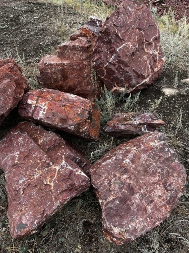 Ландшафтные глыбы красно-фиолетовые 200-1000 килограмм купить в Омске