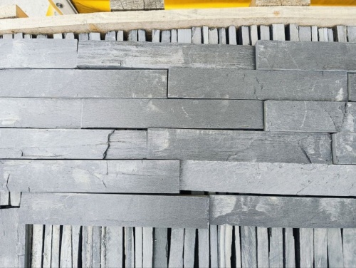 Плитка чёрная из натурального камня фасадная 30 см * 5 см, толщина 7 мм -30 мм купить в Омске