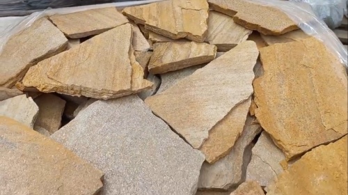 Плитняк златолит жёлтый для цоколя купить в Омске